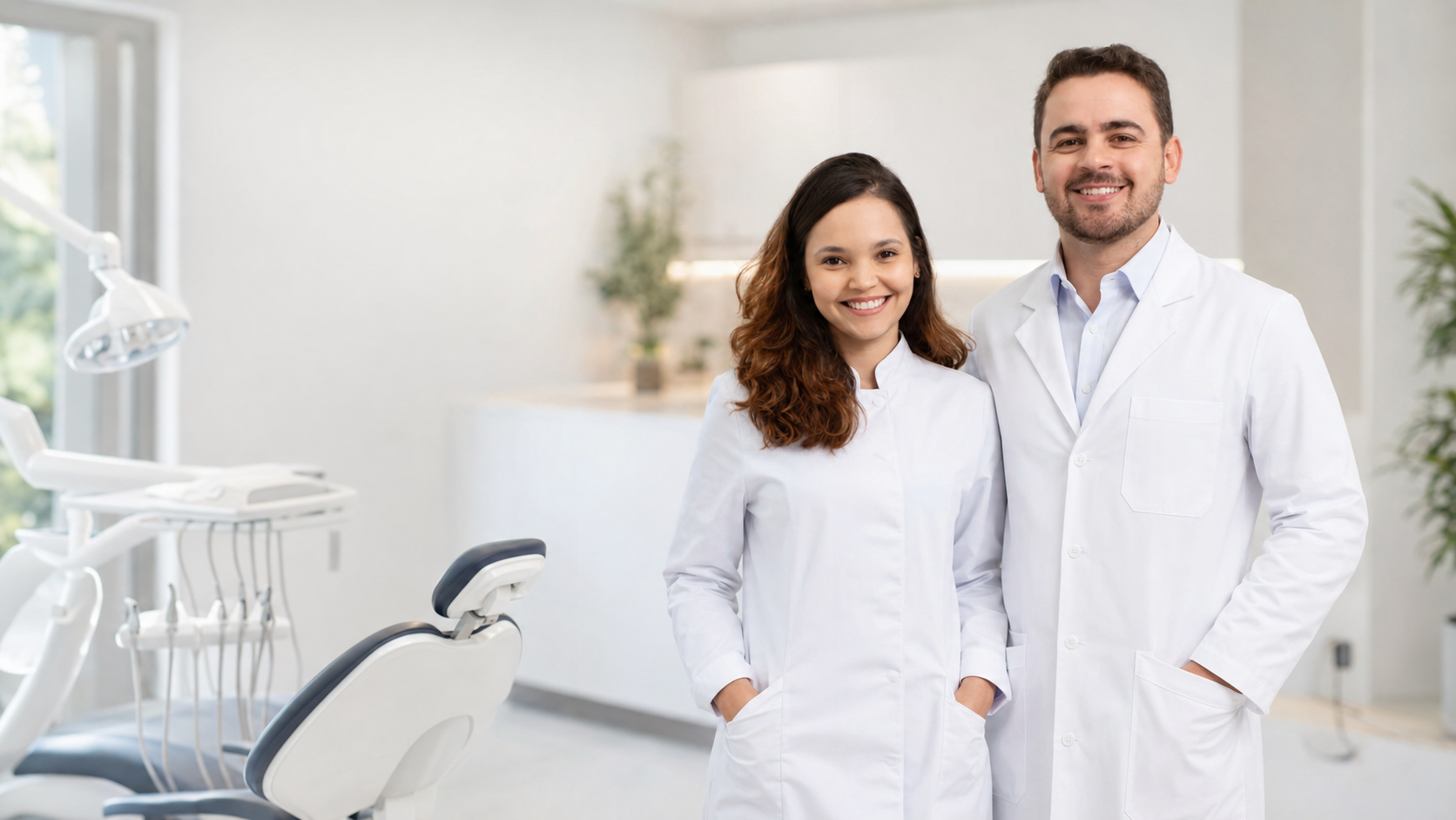 Cirurgiões-dentistas no consultório AS Odonto