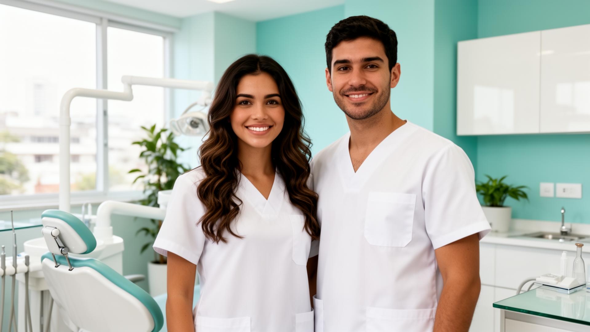 Cirurgiões-dentistas no consultório AS Odonto